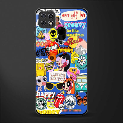 classic collage aesthetic glass case for oppo a15s image