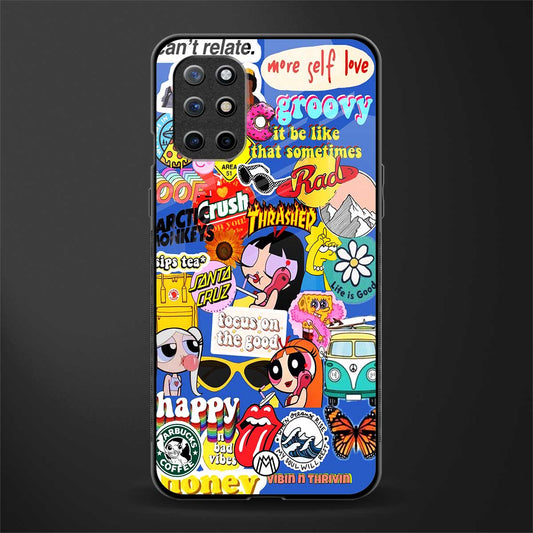 classic collage aesthetic glass case for oneplus 8t image