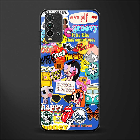 classic collage aesthetic glass case for redmi 9 power image