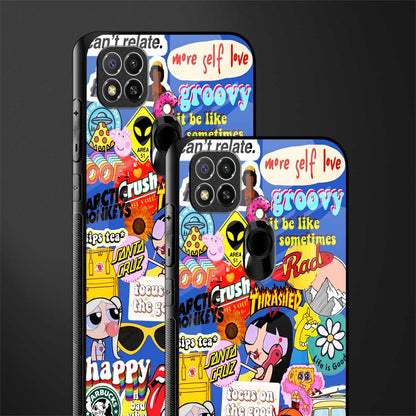 classic collage aesthetic glass case for poco c31 image-2
