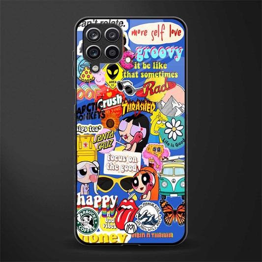 classic collage aesthetic glass case for samsung galaxy m12 image