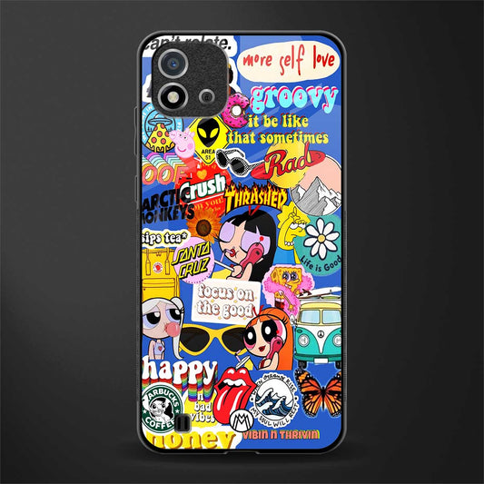 classic collage aesthetic glass case for realme c20 image