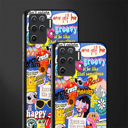 classic collage aesthetic glass case for oppo f19 pro image-2