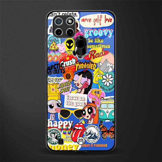 classic collage aesthetic glass case for realme c21 image