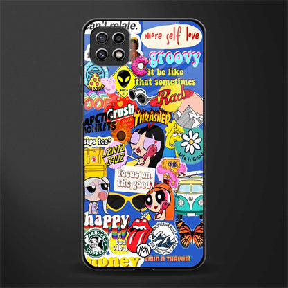 classic collage aesthetic glass case for samsung galaxy a22 5g image