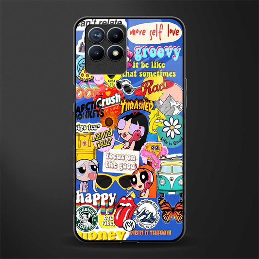 classic collage aesthetic glass case for realme 8i image
