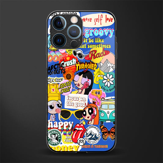 classic collage aesthetic glass case for iphone 12 pro image