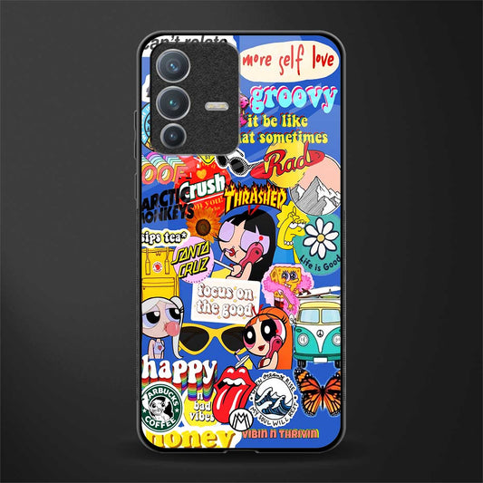 classic collage aesthetic glass case for vivo v23 pro 5g image