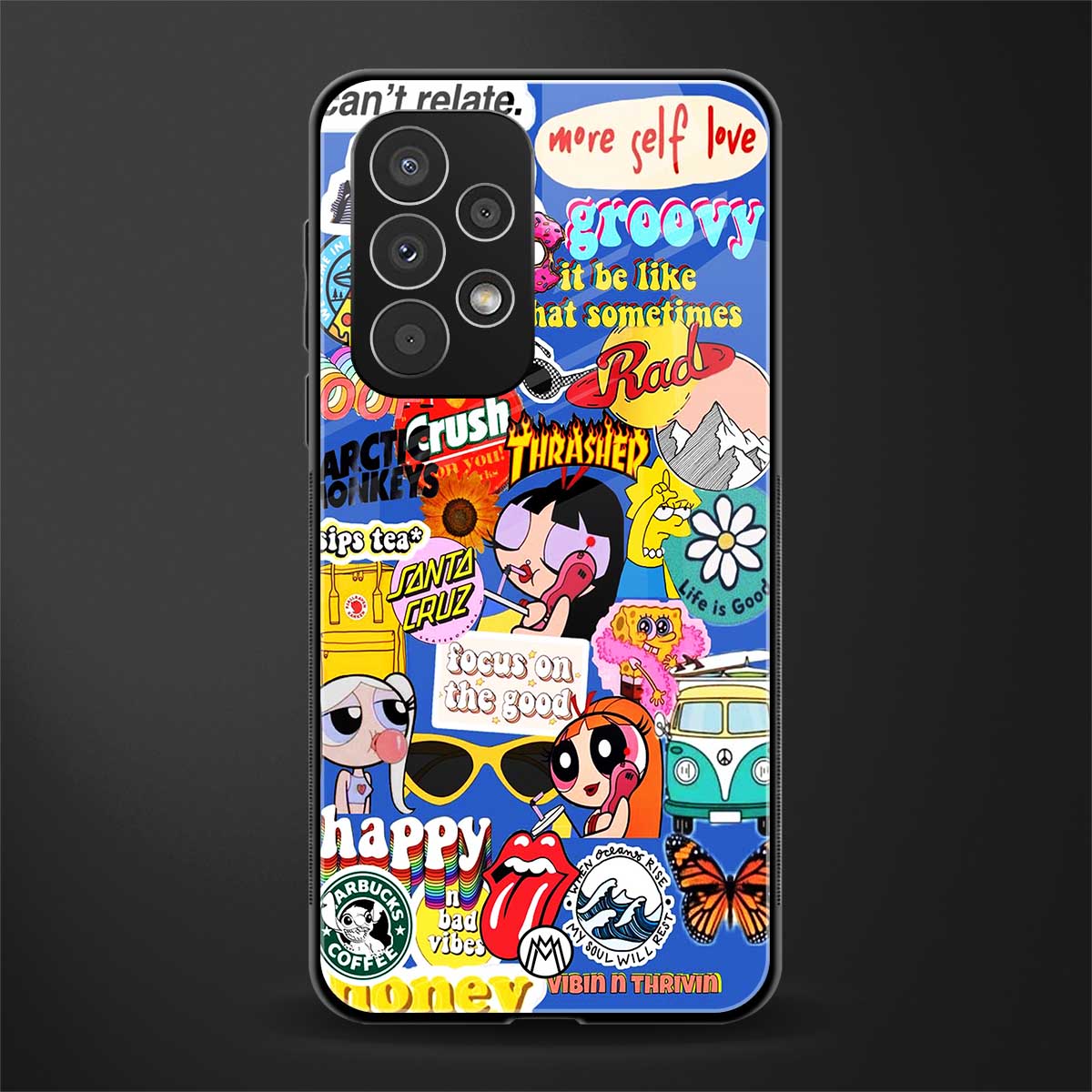 classic collage aesthetic back phone cover | glass case for samsung galaxy a53 5g