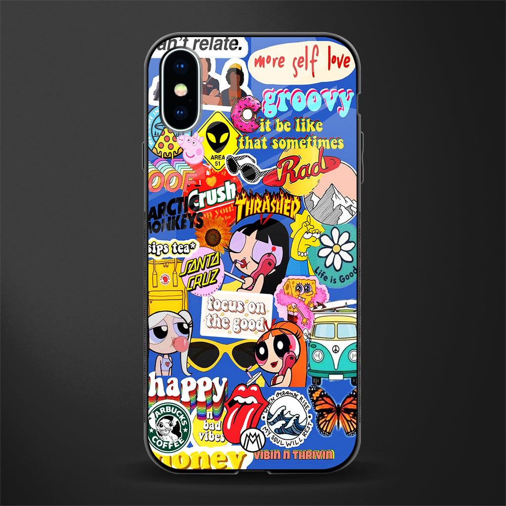 classic collage aesthetic glass case for iphone xs image