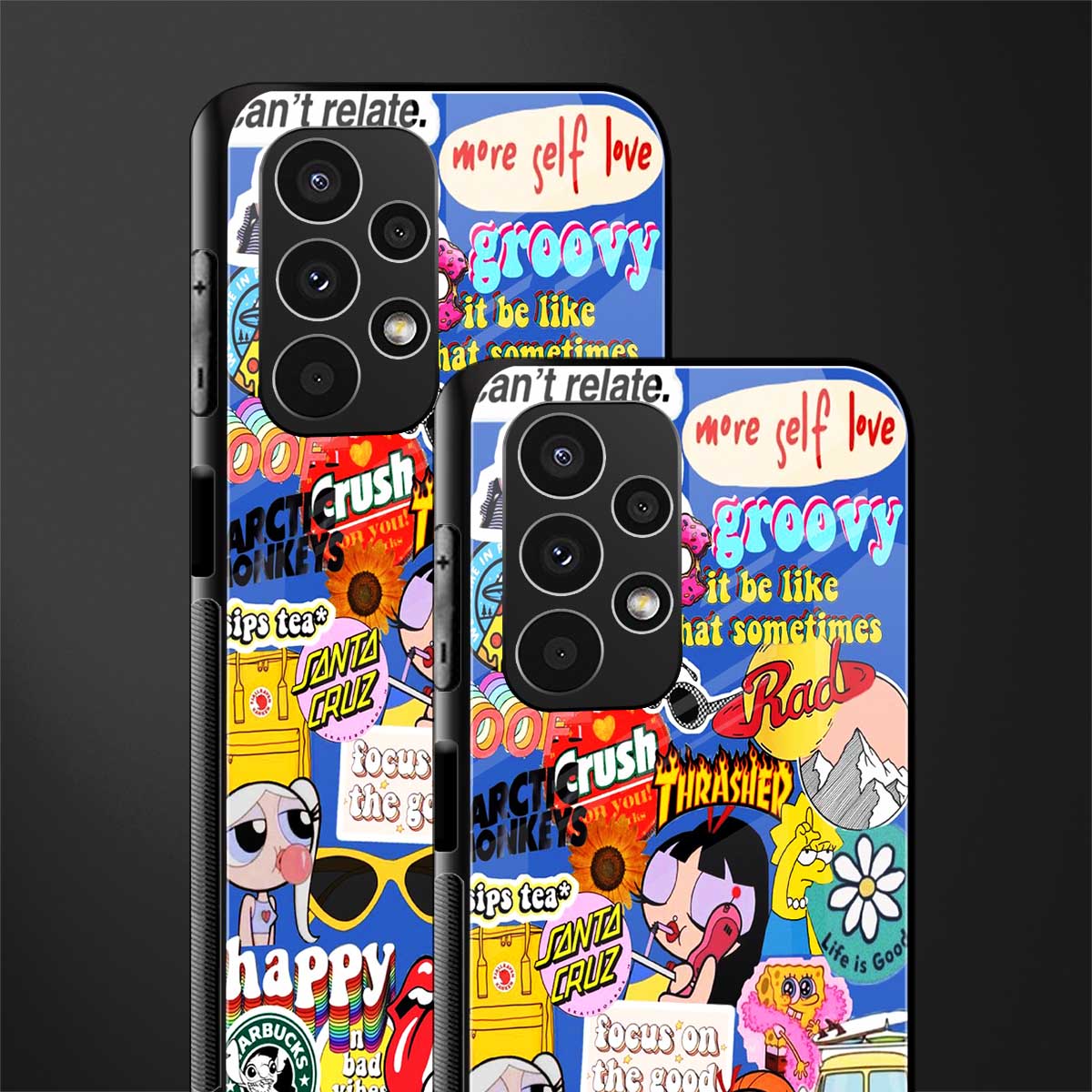 classic collage aesthetic back phone cover | glass case for samsung galaxy a13 4g