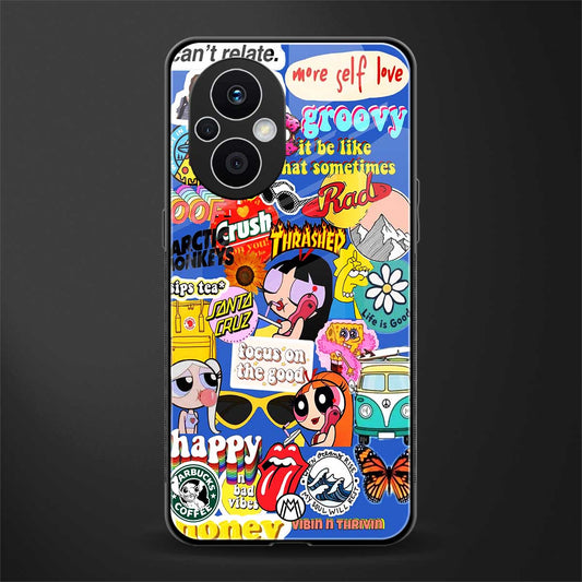 classic collage aesthetic back phone cover | glass case for oppo f21 pro 5g