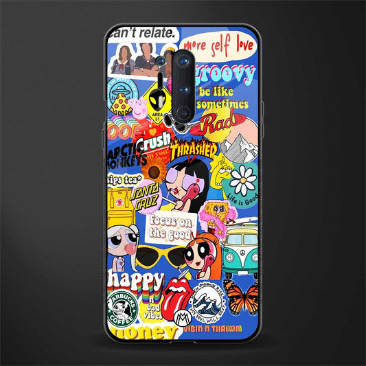 classic collage aesthetic glass case for oneplus 8 pro image