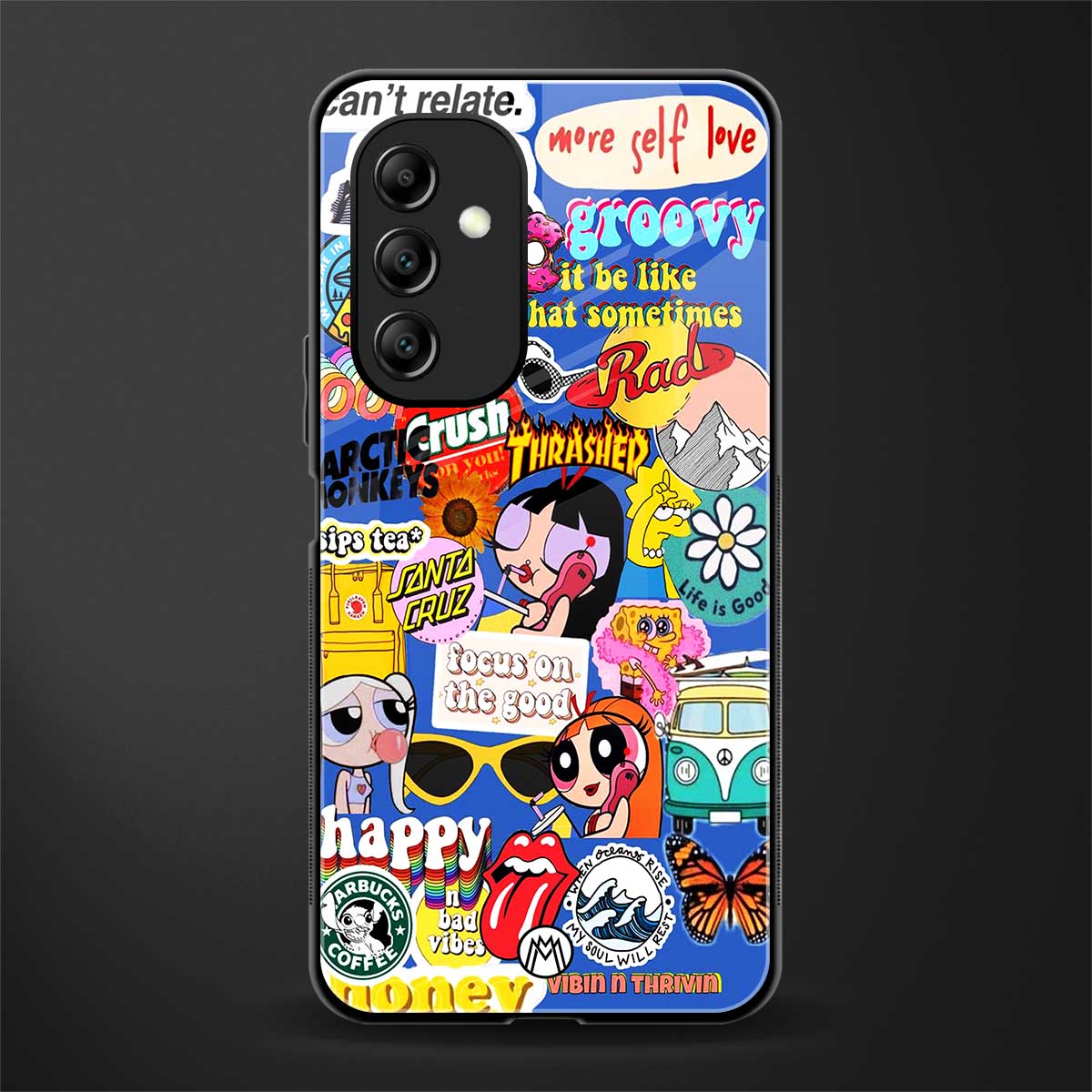 classic collage aesthetic back phone cover | glass case for samsung galaxy a14 5g