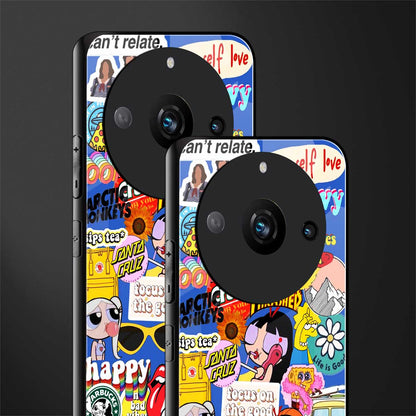 classic collage aesthetic back phone cover | glass case for realme 11 pro 5g