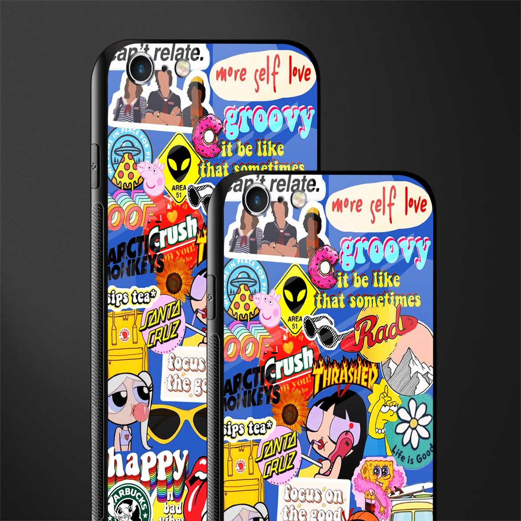 classic collage aesthetic glass case for iphone 6 plus image-2