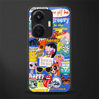 classic collage aesthetic back phone cover | glass case for vivo t1 44w 4g