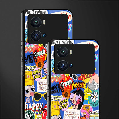 classic collage aesthetic back phone cover | glass case for iQOO 9 Pro