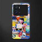 classic collage aesthetic back phone cover | glass case for iQOO 9 Pro