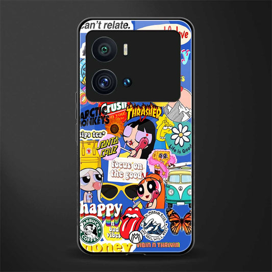 classic collage aesthetic back phone cover | glass case for iQOO 9 Pro