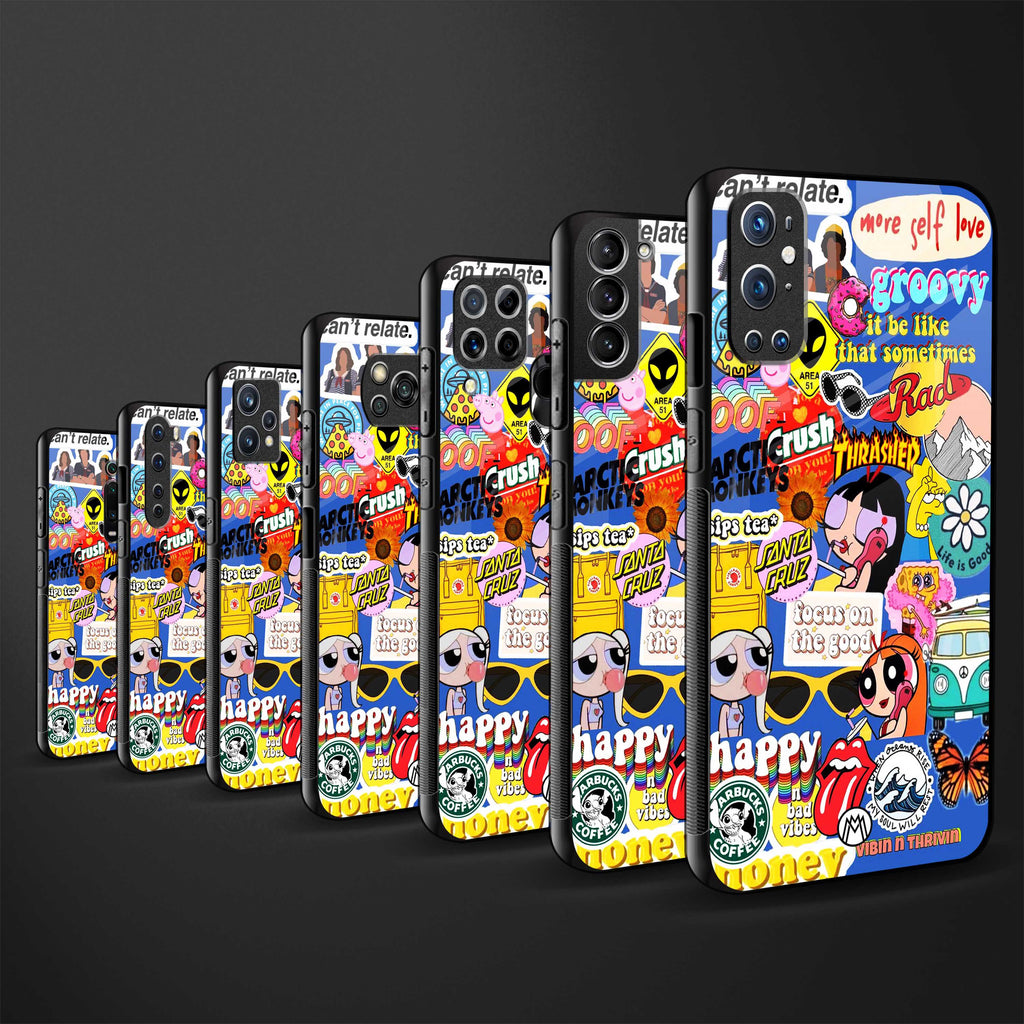 classic collage aesthetic glass case for mi 11 lite image-3