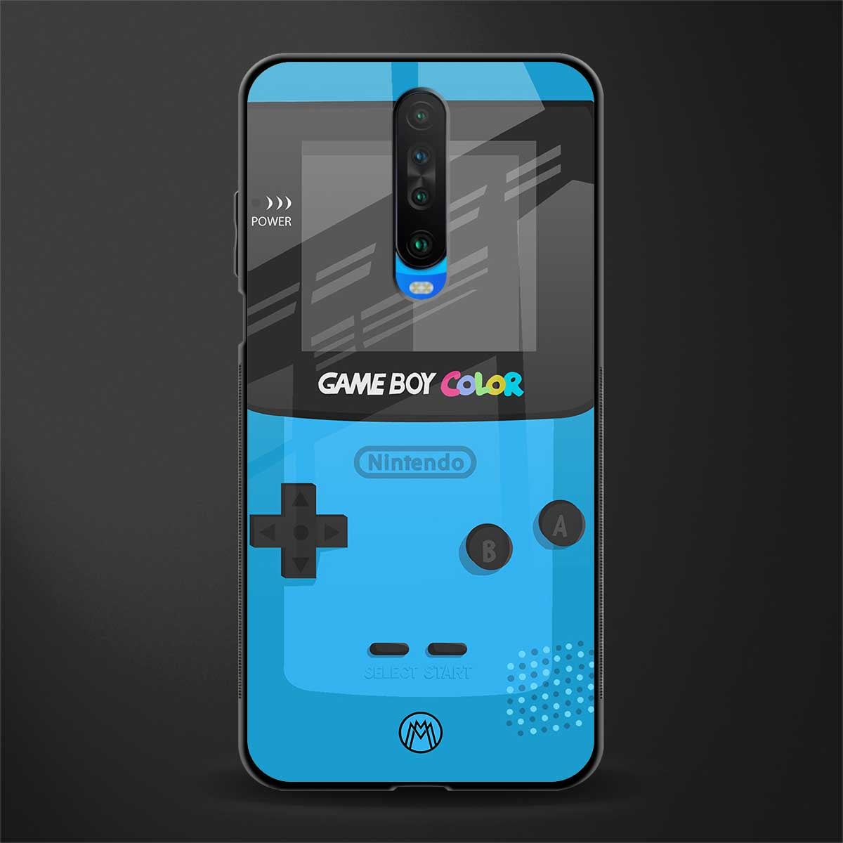 classic color gameboy glass case for poco x2 image