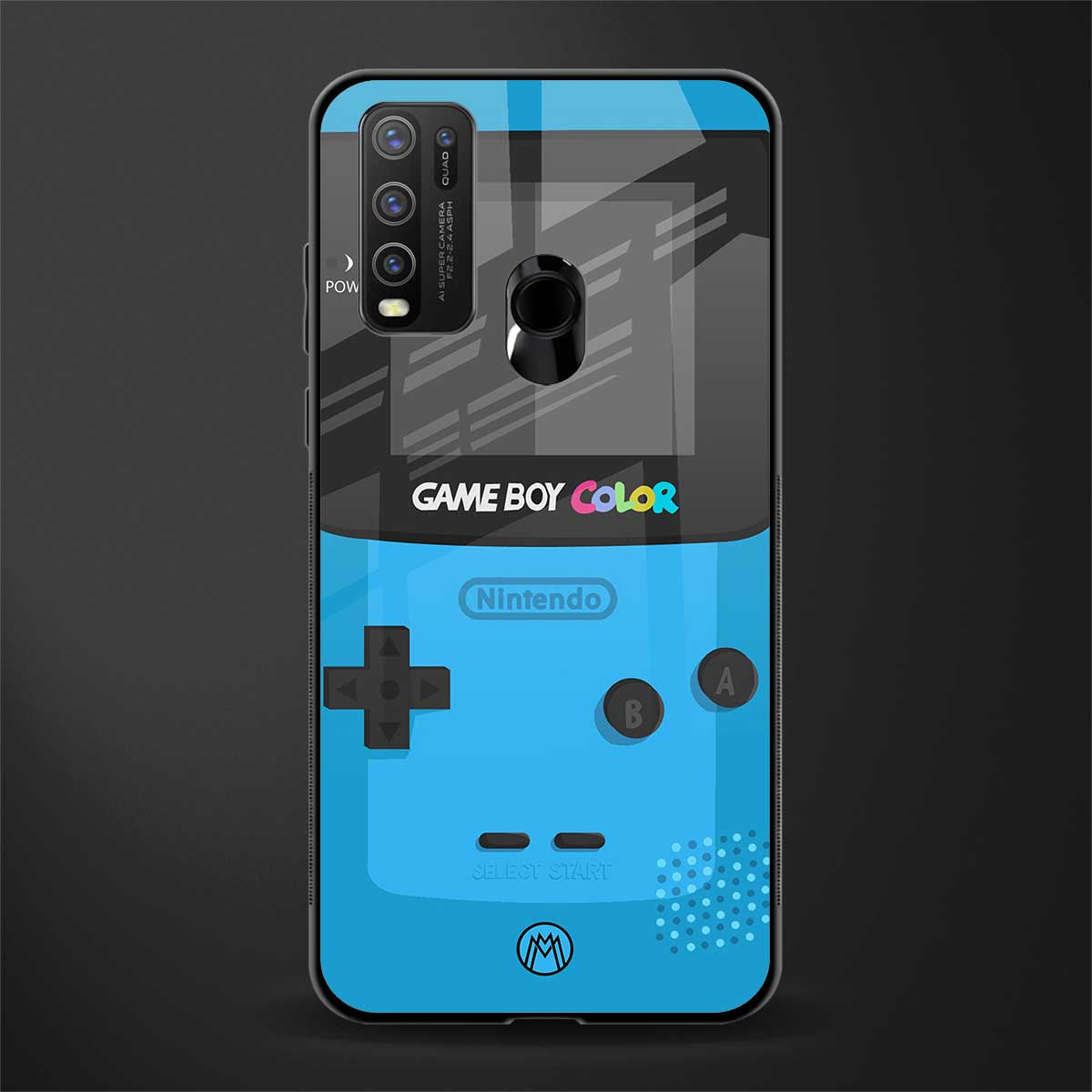 classic color gameboy glass case for vivo y50 image