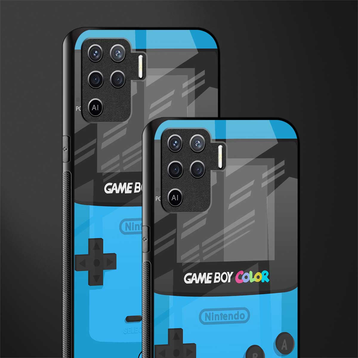 classic color gameboy glass case for oppo f19 pro image-2