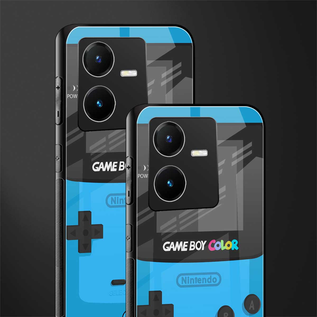 classic color gameboy back phone cover | glass case for vivo y22
