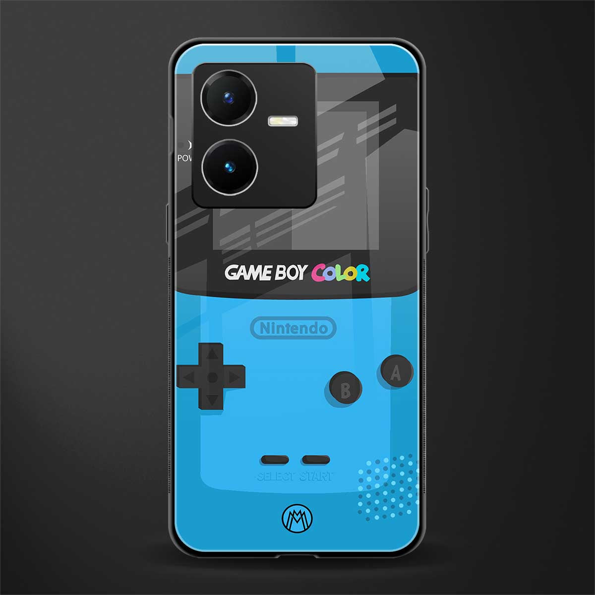 classic color gameboy back phone cover | glass case for vivo y22