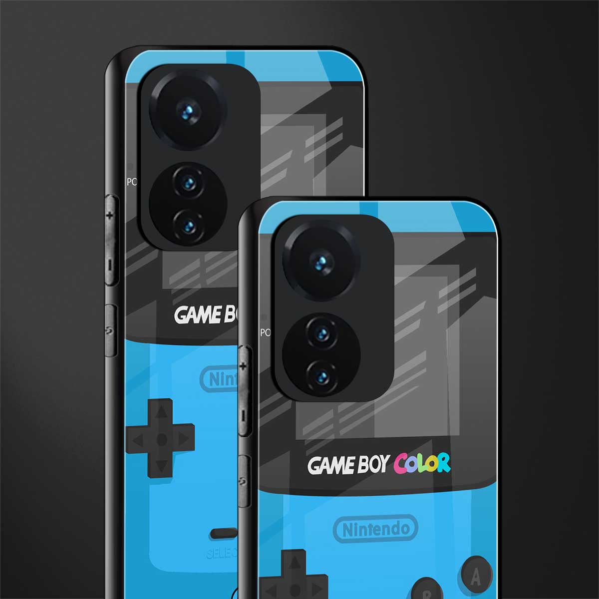 classic color gameboy back phone cover | glass case for vivo t1 44w 4g