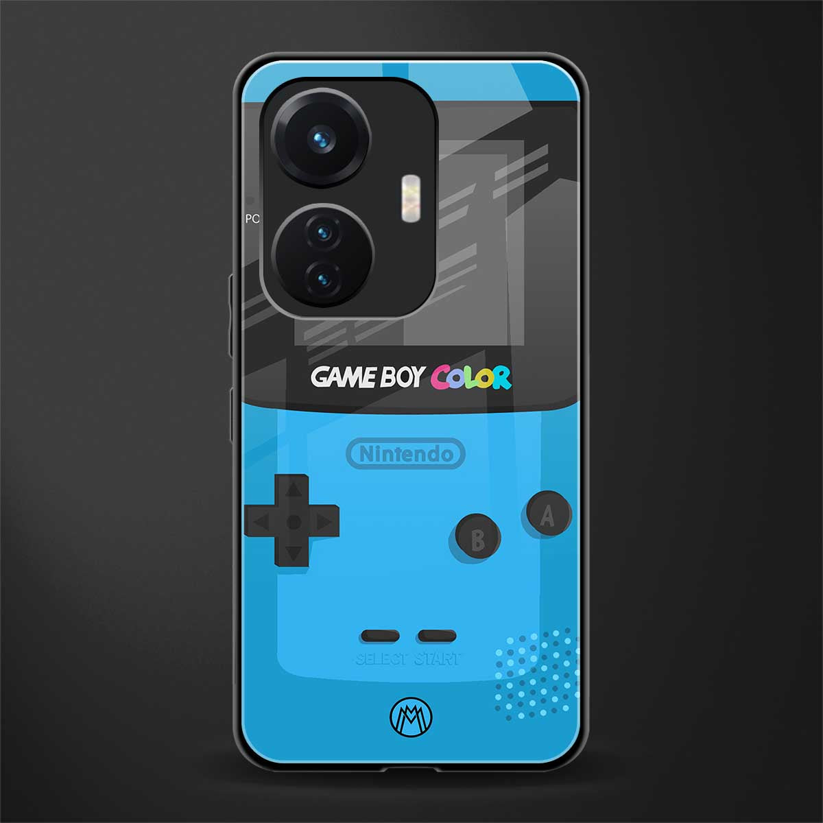 classic color gameboy back phone cover | glass case for vivo t1 44w 4g