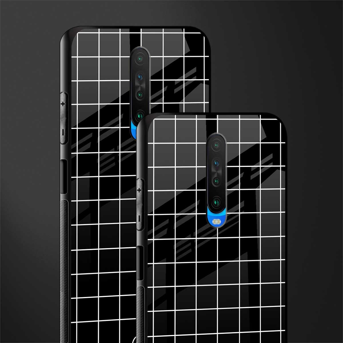 classic grid dark edition glass case for poco x2 image-2