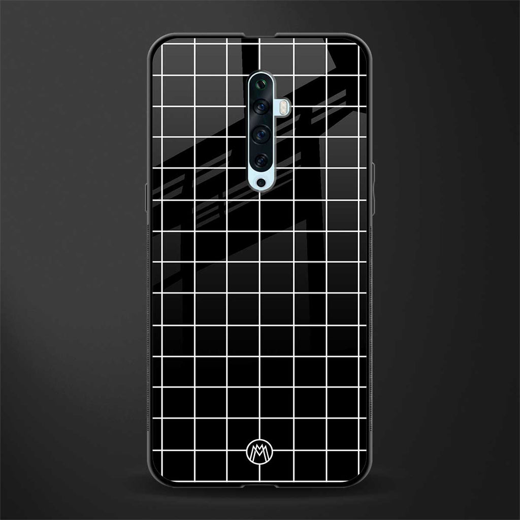 classic grid dark edition glass case for oppo reno 2f image