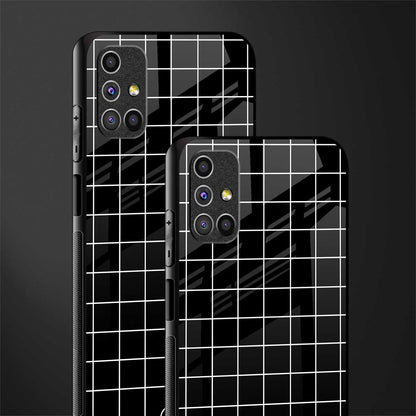 classic grid dark edition glass case for samsung galaxy m31s image-2