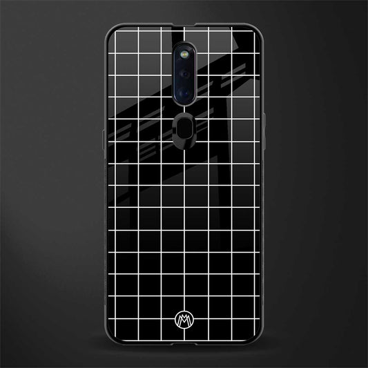classic grid dark edition glass case for oppo f11 pro image