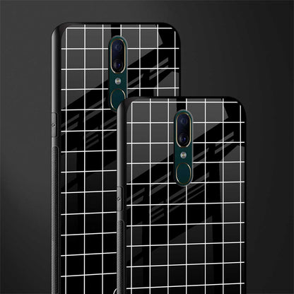 classic grid dark edition glass case for oppo f11 image-2