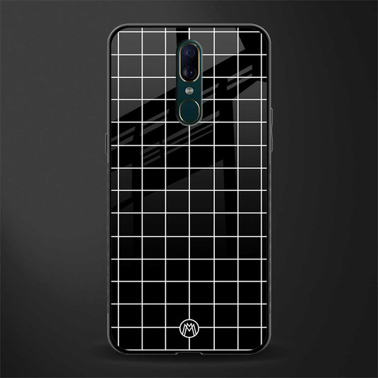 classic grid dark edition glass case for oppo f11 image