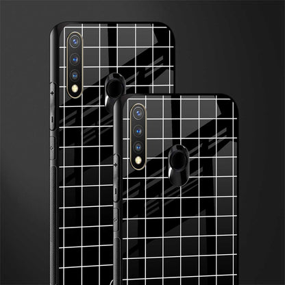 classic grid dark edition glass case for vivo y19 image-2