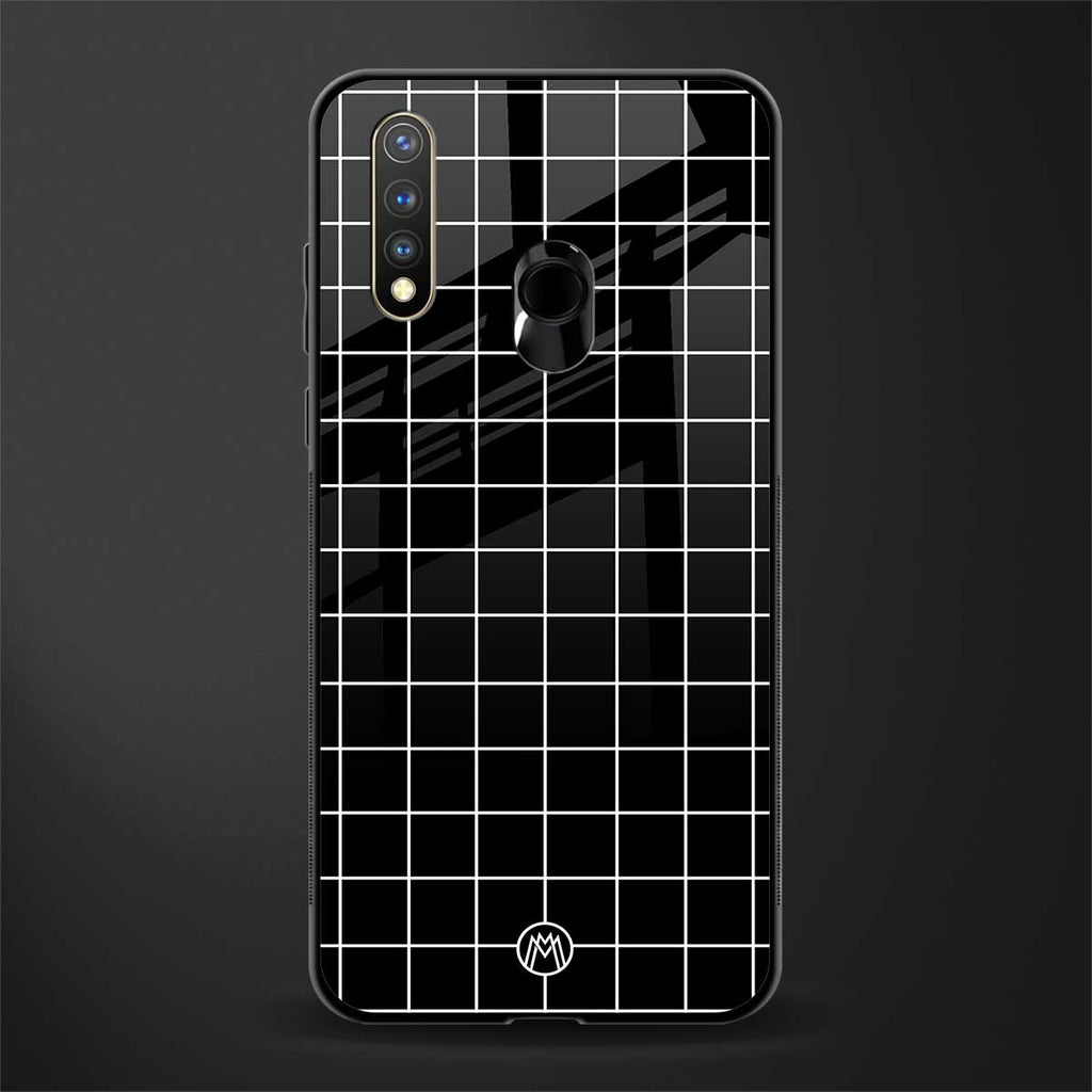 classic grid dark edition glass case for vivo u20 image