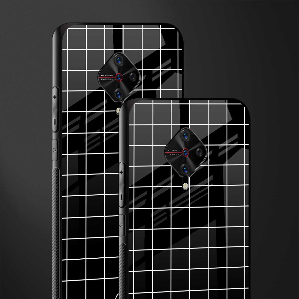 classic grid dark edition glass case for vivo s1 pro image-2