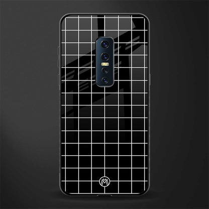 classic grid dark edition glass case for vivo v17 pro image