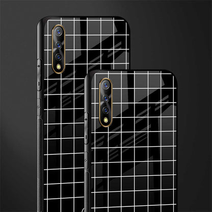 classic grid dark edition glass case for vivo s1 image-2