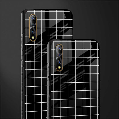 classic grid dark edition glass case for vivo z1x image-2