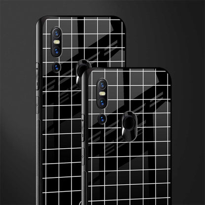 classic grid dark edition glass case for vivo v15 image-2