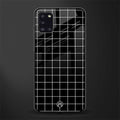 classic grid dark edition glass case for samsung galaxy a31 image