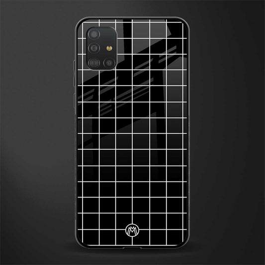 classic grid dark edition glass case for samsung galaxy a51 image