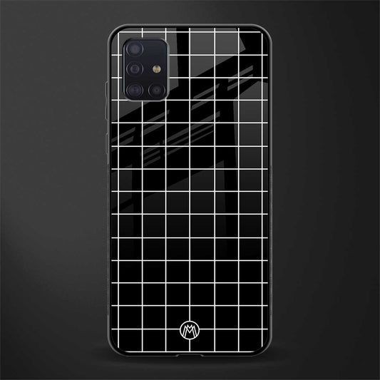 classic grid dark edition glass case for samsung galaxy a71 image