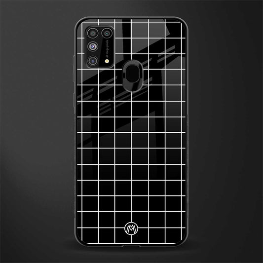 classic grid dark edition glass case for samsung galaxy m31 prime edition image