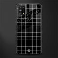 classic grid dark edition glass case for samsung galaxy f41 image